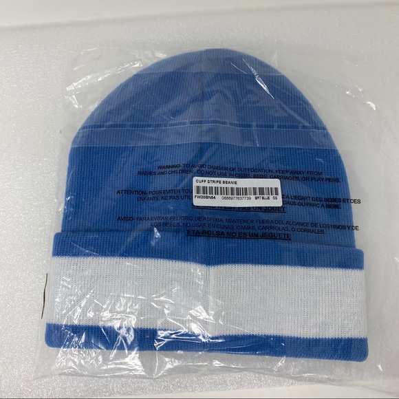 Supreme Cuff Stripe Beanie Blue Hat FW20BN54 - Picture 3 of 5
